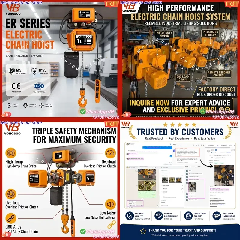 CE Certificate 1ton 2ton New ER Electric Chain Hoist with 380v Voltage Low Price Endless Chain Hydraulic Engine Hoist