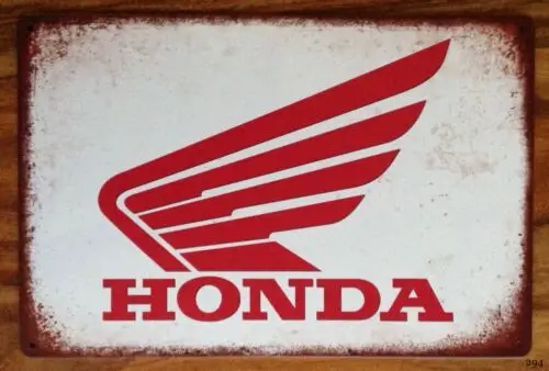 1p,HONDA Motorbike garage Retro vintage man cave Metal wall Sign Plaque A4 size-tin sign