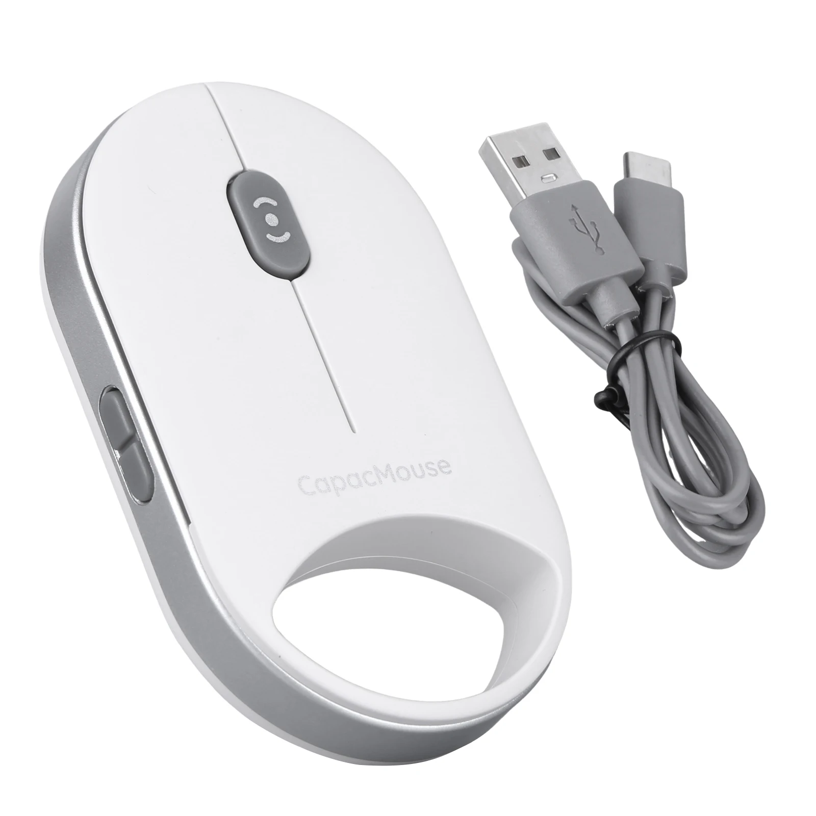Mouse wireless Mini mouse capacitivo ricaricabile Mouse senza fili con ricevitore USB 4 DPI regolabili per PC portatile Notebook Desktop