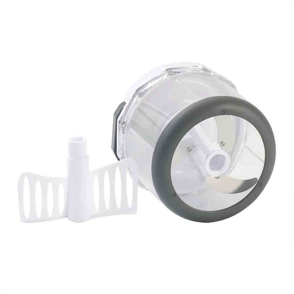 4 pacote 1qt picador de tração rápida com lâminas de aço inoxidável bpa livre material seguro legumes frutas carne fácil limpo