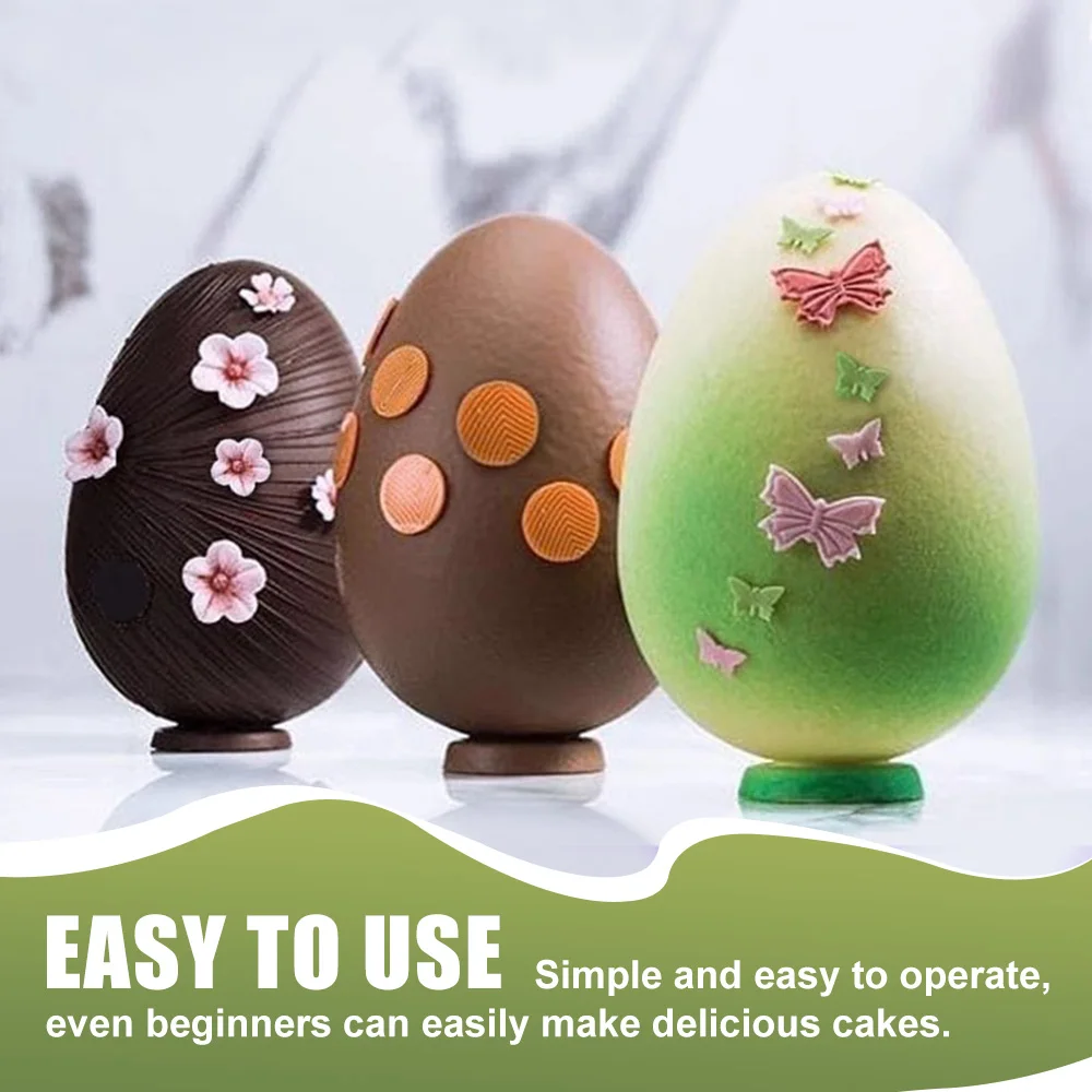 Multi Pattern Dinosaur Egg Mold Plastic Chocolate Mold Easy Release Easter Egg Chocolate Mold DIY Chocolate