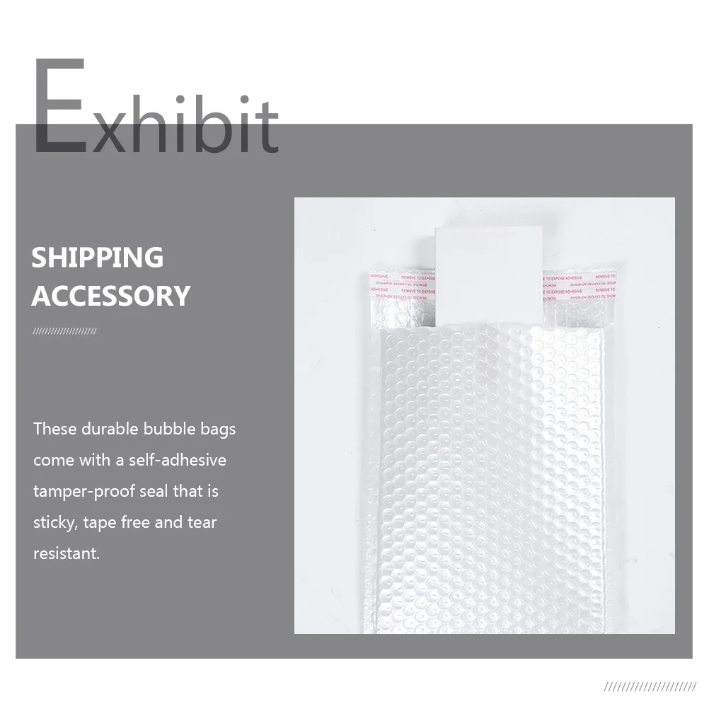 

50 Pcs Pearl Film Bubble Bag Plastic Envelopes with Closure Small Pouches Wrap Shipping Packaging Bags Mailing for