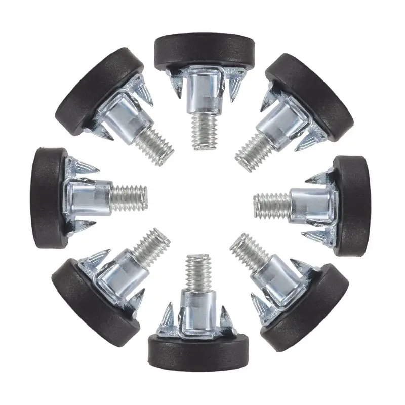 Must Have 32 PCS M6 Thread Adjustable Furniture Levelers Screw In Chair Feet Adjustable Furniture Feet Leg Levelers Easy Install