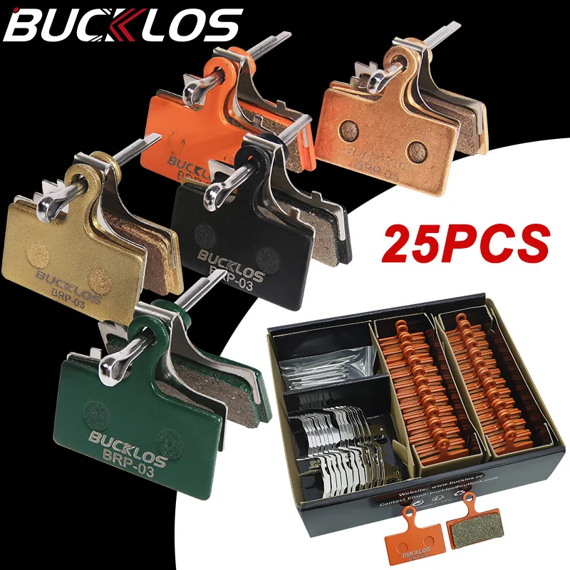 

BUCKLOS 25 пар велосипедных дисковых тормозных колодок для SHIMANO G01S G05S, велосипедные гидравлические дисковые тормозные колодки, смола, детали для велосипедных дисковых тормозов MTB