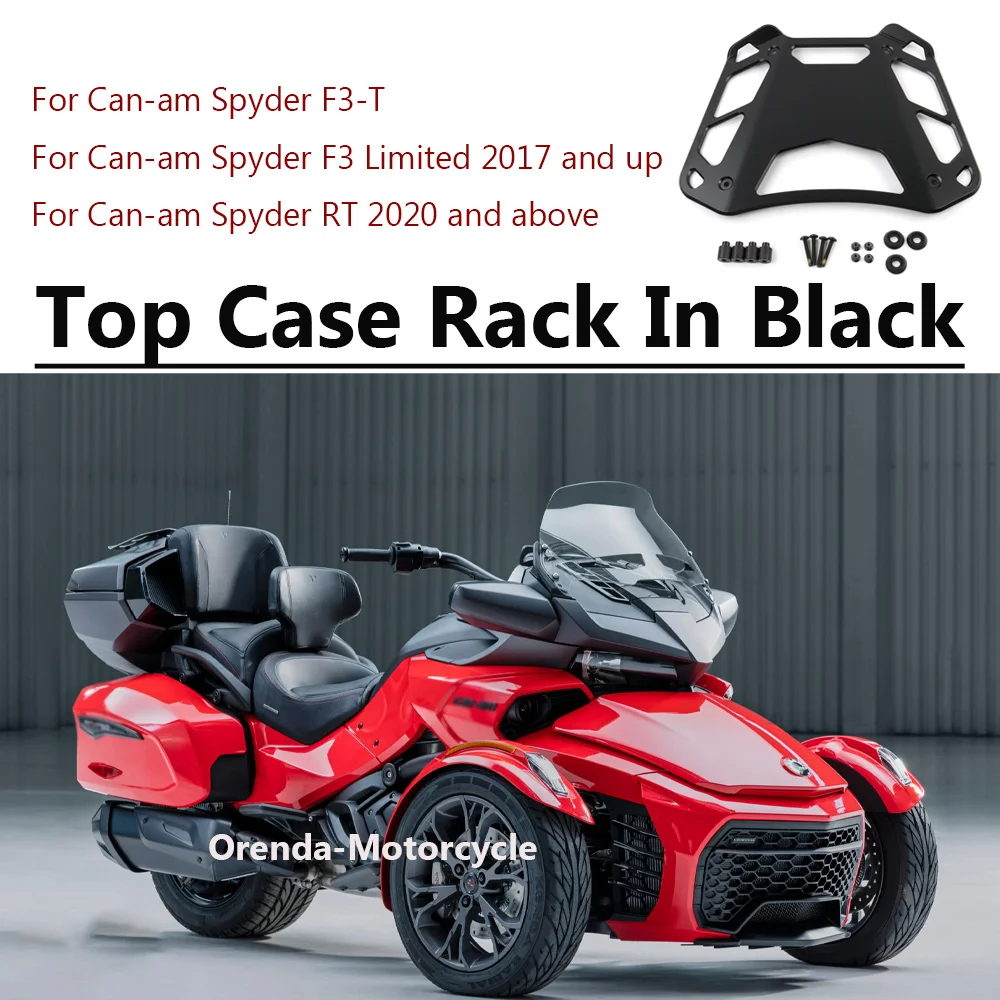 New For Can-Am Spyder Rt 2020 And Above F3-T Limited 2017 And Up Motorcycle Accessory Carriage Black Roof Bracket Rear
