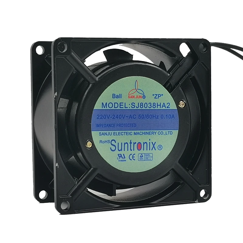 8cm 220v-240v miniature cooling fan ball bearing SJ8038HA2 80*80*38mm cabinet chassis cooling fan