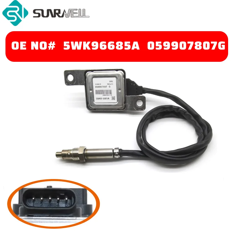 Nox Sensor 5WK9 6685A 059907807G Nitrogen Oxygen Sensor For VW Touareg Audi Q7 A6 4G C7 A8 TDI 3.0L 2009-2014 5WK96685A