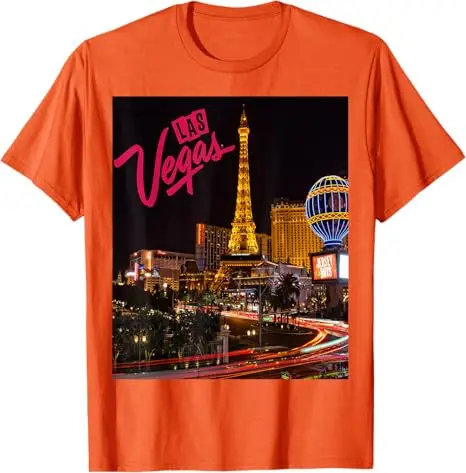 Las Vegas Shirt Vegas Strip Nachtleben Souvenir und Geschenke T-Shirt Y2k Las Vegas Souvenir Neuheit Geschenk Reise Urlaub Familie Kleidung – Detail 4