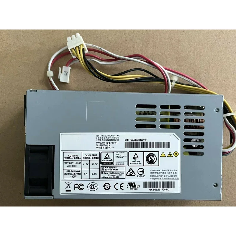 Original 190W 100-240V Power Supply For Delta DPS-200PB-185 B GOQD1325000802 3.5A 47-63HZ DC +52V 2.5A 100% Tested Fast Ship