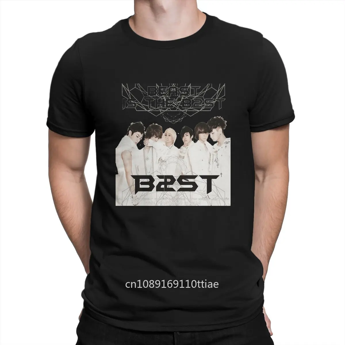 Men's Pop Singing Group T-Shirts for Men B-Beasts Creative Cotton Tee Shirt O Neck Short Sleeve T Shirts Summer Clothes