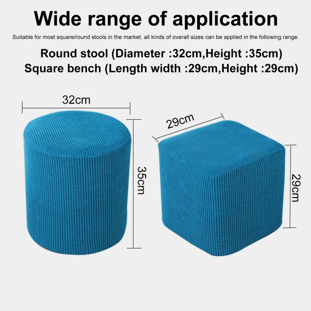 

Modern Stool Cover Dust-proof Easy to Install Stretch Stool Slipcover Footstool Cover Footstool Seat Protector Home Decor