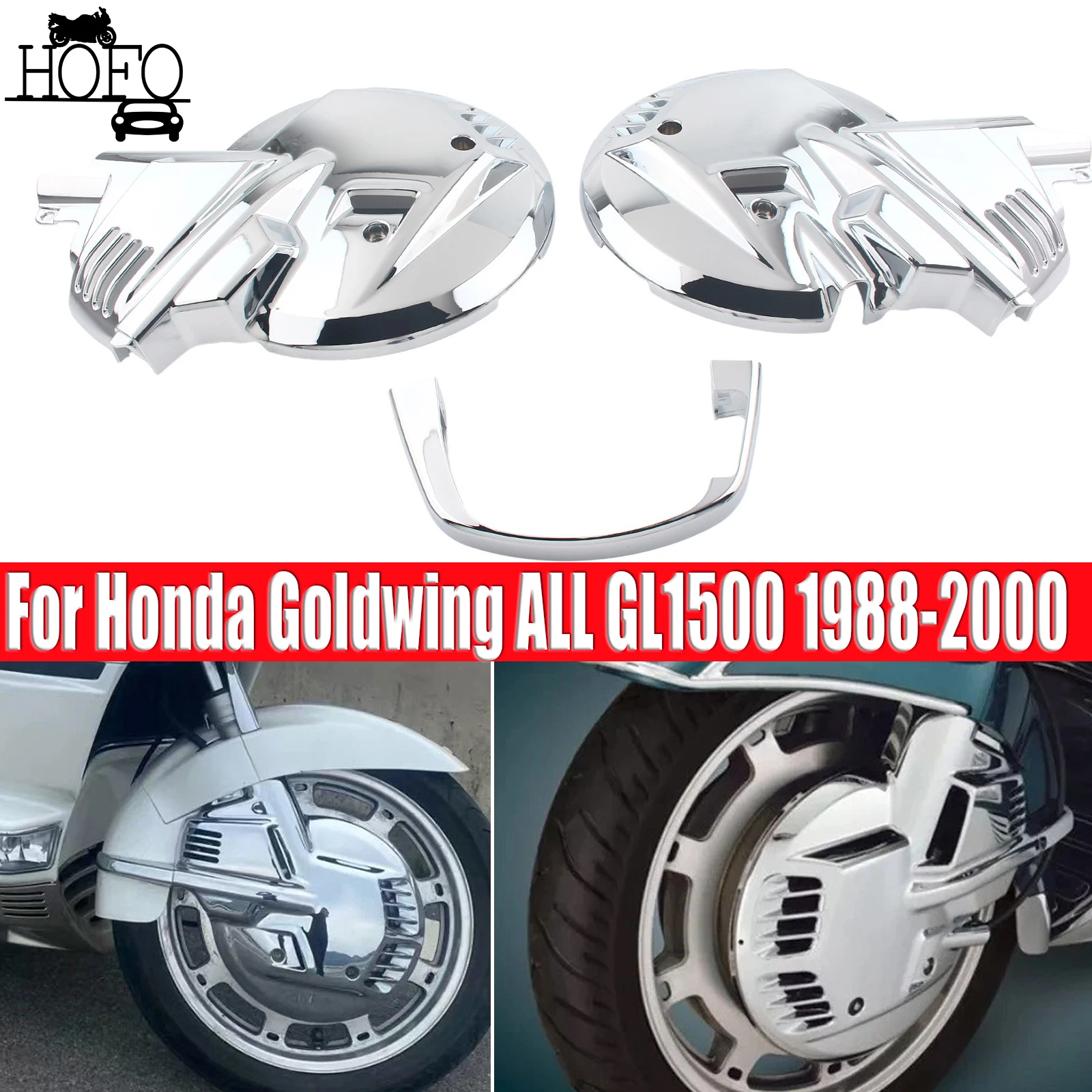 

1 Set Front Brake Rotor Disc Covers For Honda Goldwing ALL GL1500 1988-2000