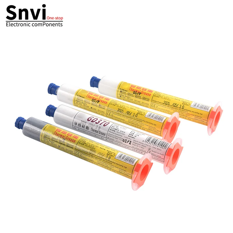 شحم حراري عالي التوصيل / معجون سيليكون موصل للحرارة - لوحدة المعالجة المركزية لسطح المكتب وبطاقة رسومات الكمبيوتر المحمول - حزمة حقنة