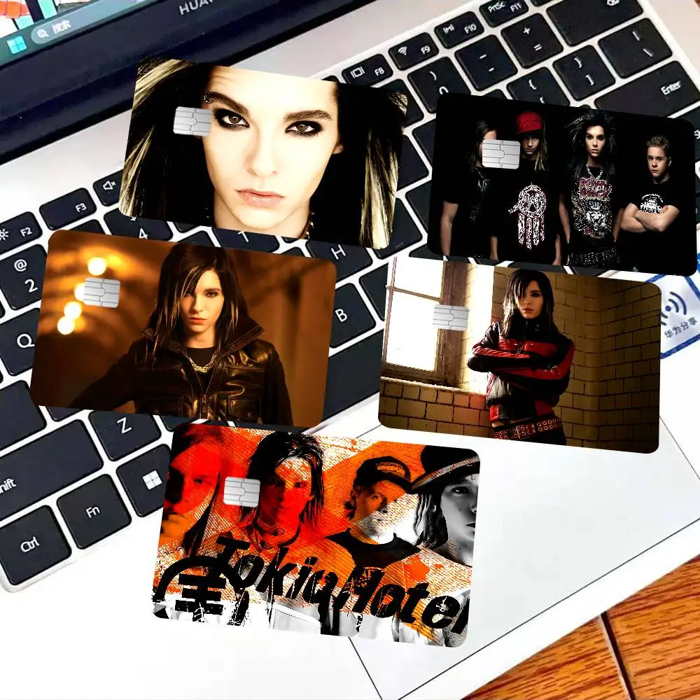 Tokio Hotel Bill Tom Credit Card Skin Stickers No Adhesive Residue Water Proof for VISA Credit Card Subway Access Card