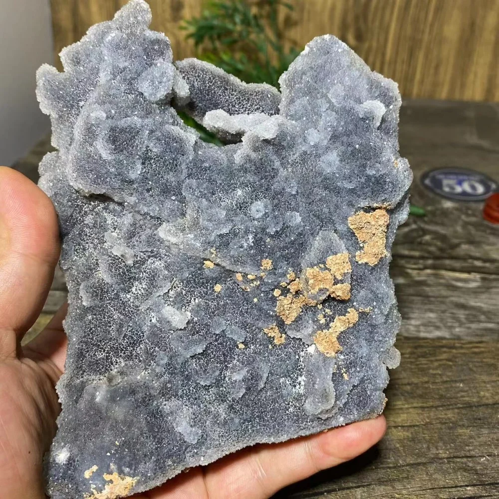 762g Engrave Bat Sphalerite Mineral Druse Stone Druzy Quartz Crystal Natural Healing Living Room Home Decoration