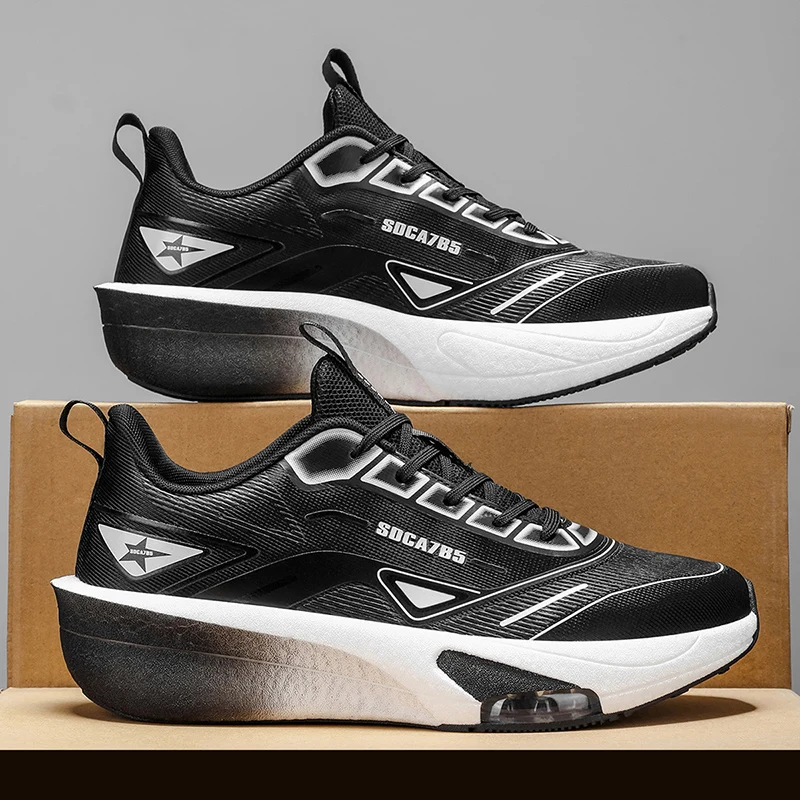 Men's Casual Sports Shoes, Ultra-Light Casual Sneakers, Men's Thick-Soled Shock-Absorbing Student Running Shoes - Plus Size Tennis Casual Walking Fitness Hiking Shoes - Perfect Sneakers for Outdoor Adventures, Ideal Choice for Sports Enthusiasts, Available in Multiple Colors
