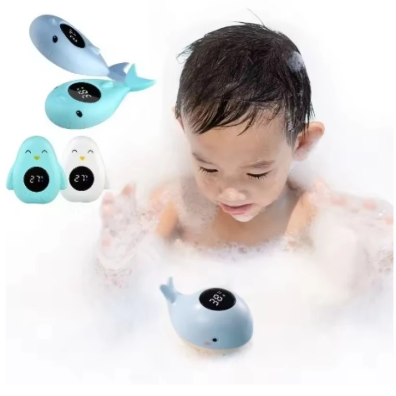 Baby Bath Thermometer Digital LED Display Water Temperature Tester for Kids Newborn Toddlers Cartoon Floating Bath Toy