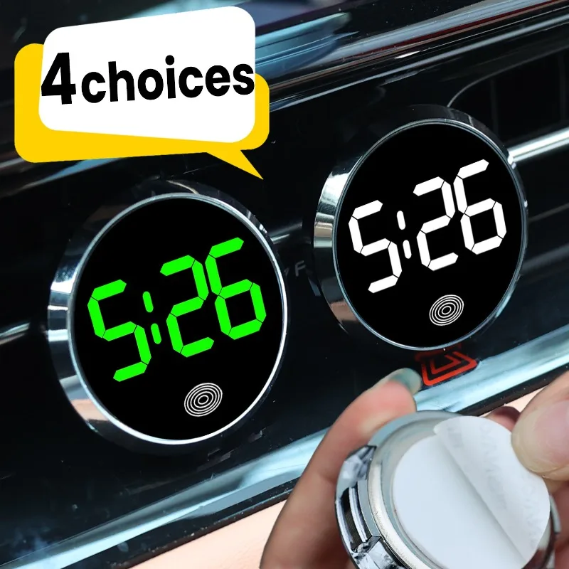 

Car Touch Luminous Clock Digital Display Stickable Electronic Watch for Car Dashboards Tables Desks Auto Electronics Accessories