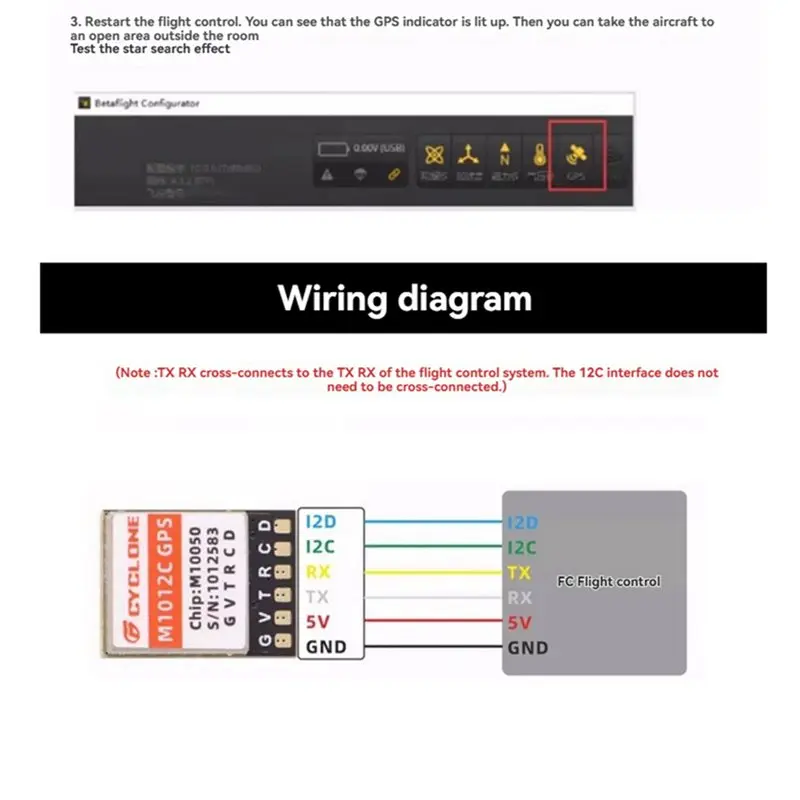 BEDW-2X M1012C M10 GPS Module With Compass NMEA UBX Output Protocol For FPV RC Airplane Helicopter FPV Racing Drone