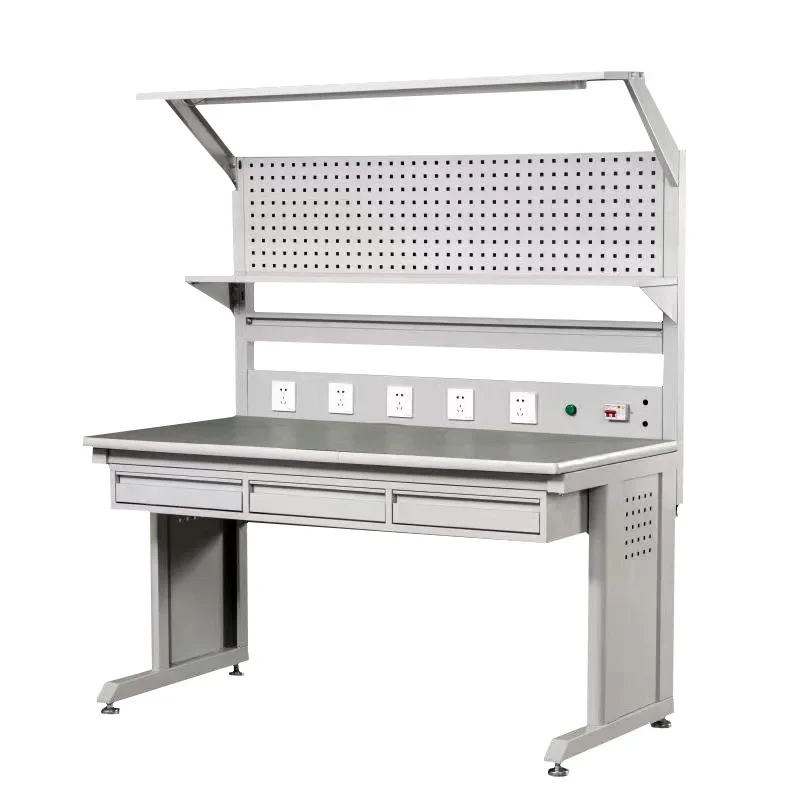 Anti-static Green Rubber Workbench White Countertop Console Customization