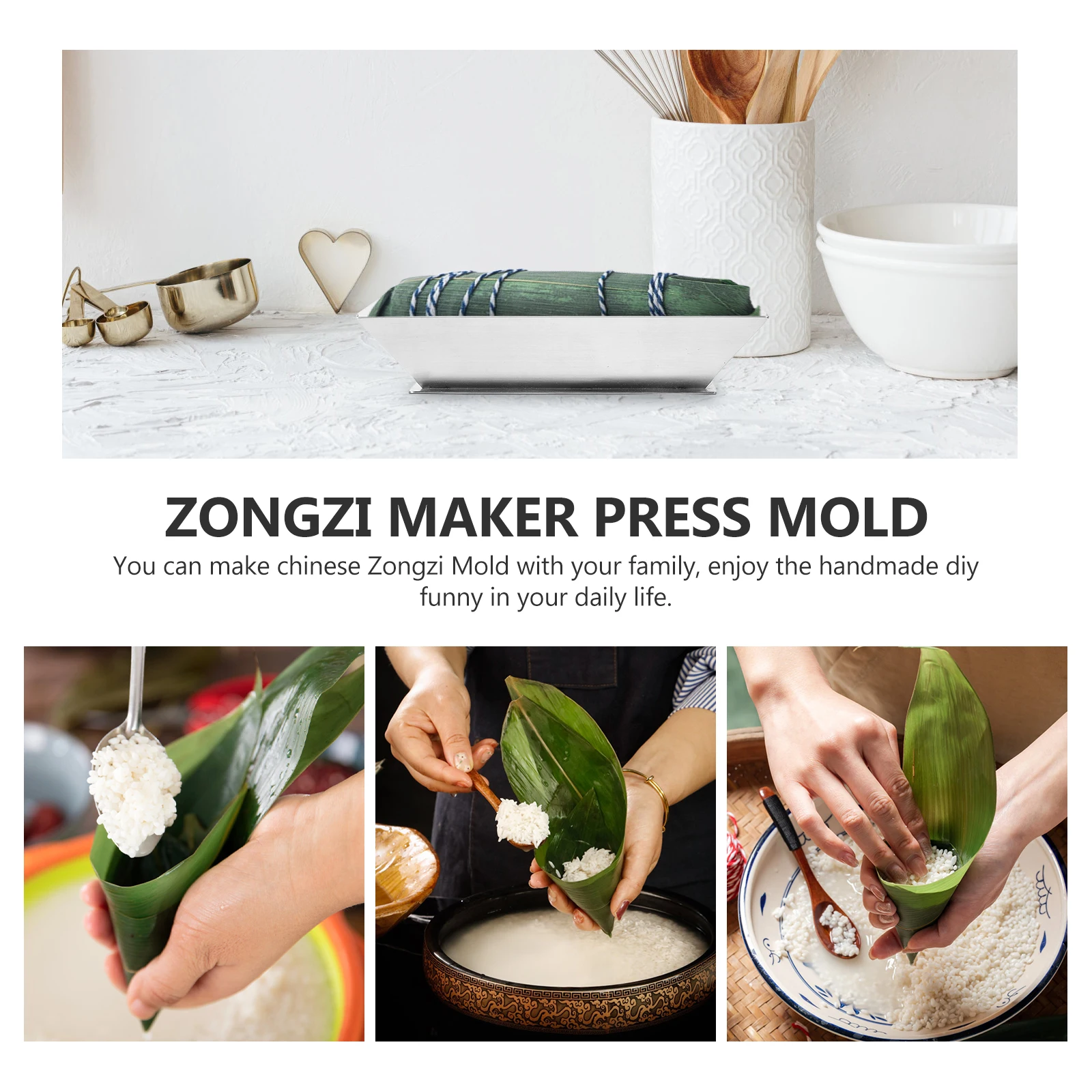 

Mold Rice Dumpling Kitchen Tool Stainless Steel Food Grade Creative Shape DIY Molds For Home Use Making Simplified Family