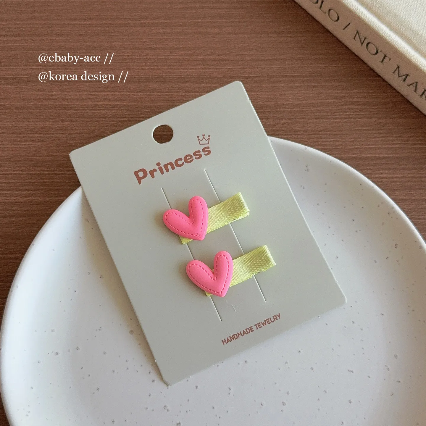 Hair Clips Colorful Heart Full Fabric Covered Sweet Adorable Soft Non Slip Gentle Grip for Girls Kids Spring Summer Party
