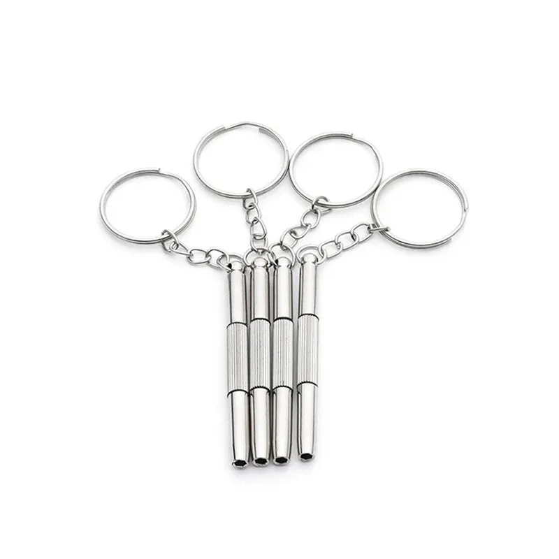 1/10pcs Steel Glasses Screwdriver Glasses Watch Repair Kit, Portable Manual Tool With Keychain, Precision Screwdriver Tool