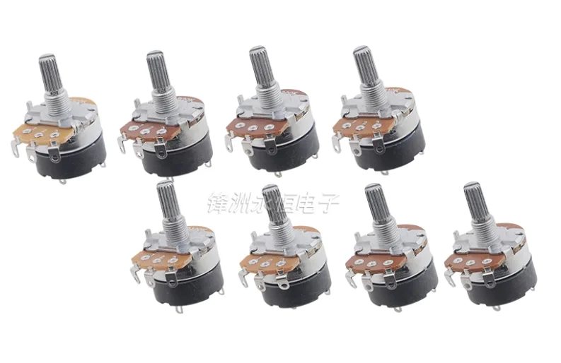 5PCS B10K 1K 5K 10K 20K 50K 100K 250K 500K  B1K B5K B20K B50K B100K B250K B500K WH138-1 Potentiometer With Switch Potentiometer
