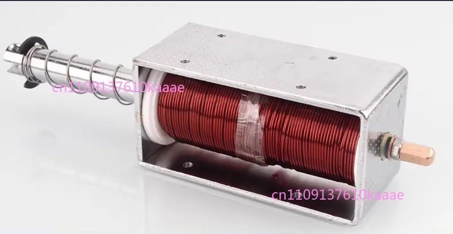 

15KG Thrust Push-Pull Electromagnet 100MM Long Stroke DC 24V AC 220V Self-Reset Solenoid