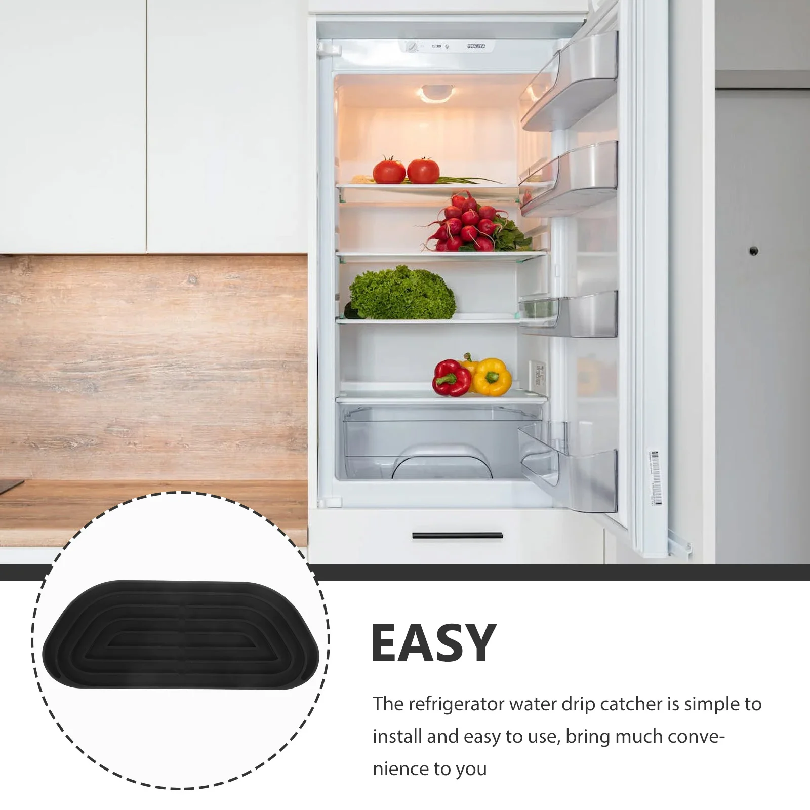 

Quick Dry Drip Catcher Silicone Draining Mat Water Dispenser for Fridge Gel