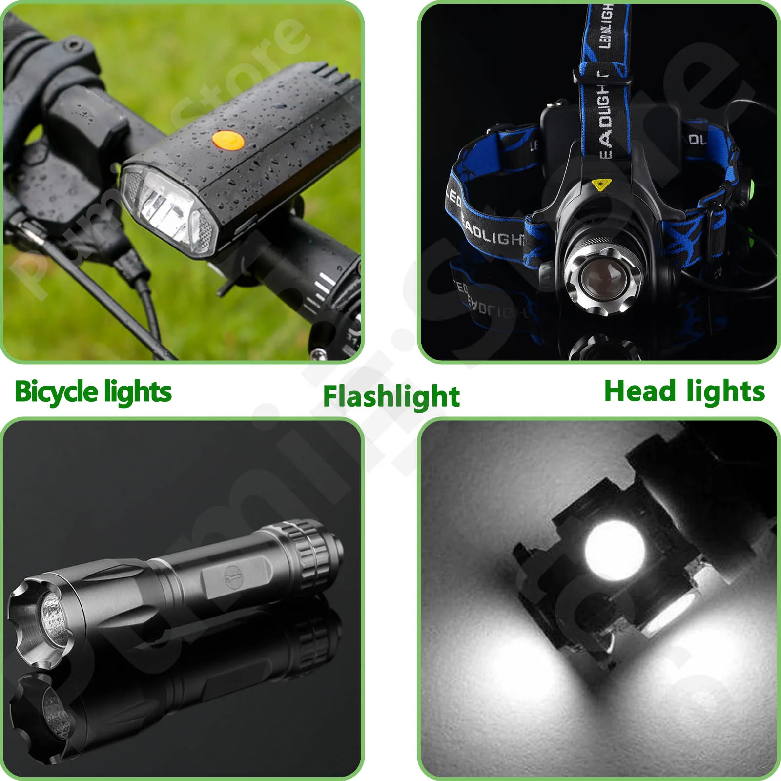 LED Strong Light Flashlight Bead SMD DC3V-4V DC9-10V 10W 60W 45 * 45mil 60 * 75mil LED Chip Light Source Bead Car Headlights DIY