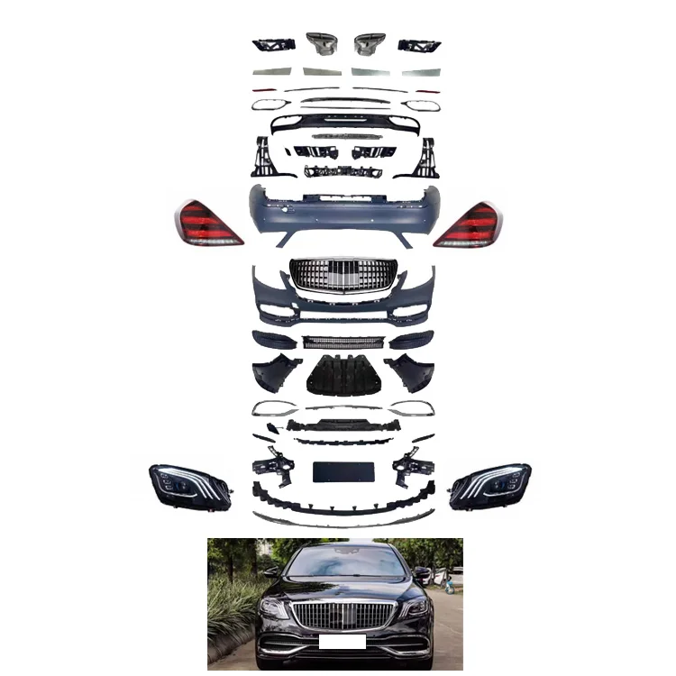 

Factory Sales 2014-2017 W222 Maybach Style BodyKit Front Rear Bumper Headlight Taillight Body Kit for Mercedes BENZ
