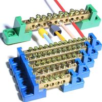 Copper Screw Terminal Block Bar Wiring Row Zero Ground Brass Strip Protection Flame Retardant Distribution Box Connection