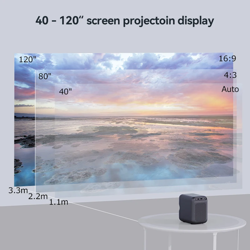 Wanbo TT Projector Netflix Certified 1080P Linux System Mini Projector, 650ANSI 4K Dolby Audio HDR10 Smart Home Theater Projetor