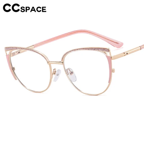 Gafas de Metal para miopía con forma de ojo de gato para mujer, bisagra de resorte, gafas ópticas antiluz azul, gafas graduadas personalizadas # 303957