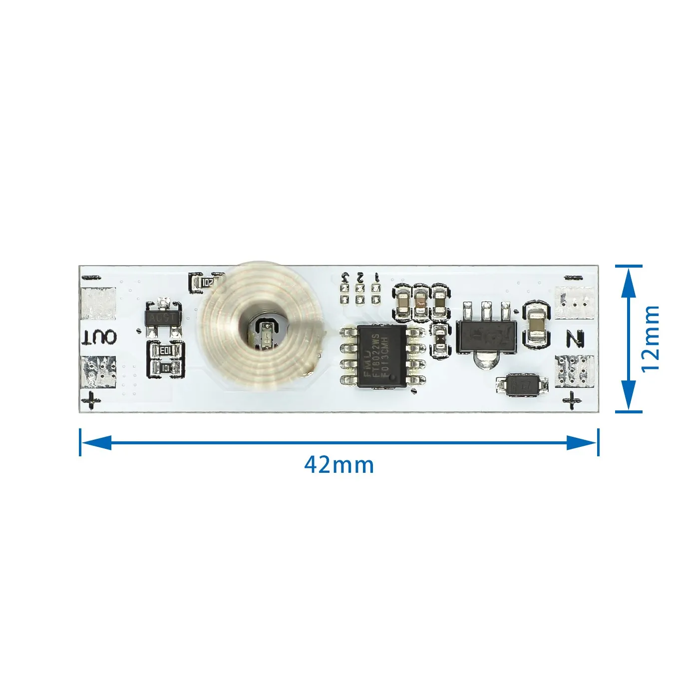 DC 12V Capacitive Touch Sensor Switch Coil Spring Switch LED Dimmer Control Switch 9-24V 30W 3A for Smart Home LED Light Strip