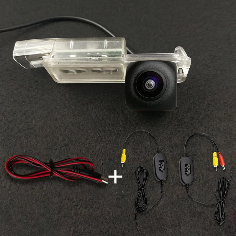 For VW Golf 7 MK7 VII Passat CC Scirocco 2014 2015 lamp Wireless Car CCD Rear Camera Fisheye 12 led dynamic Night Vision frame