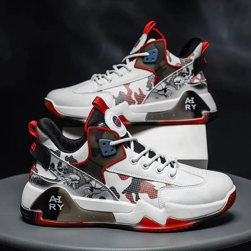 メンズシックハイトップバスケットボールシューズ,厚底,耐摩耗性,ランニング,スポーツ,カジュアル,新品,秋,冬,2023