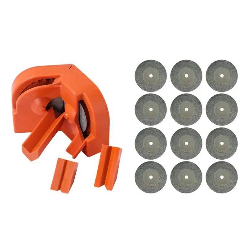 B62B-Multi-Functional Drill Bit Sharpener Tool With 12 Pcs Grinding Wheels