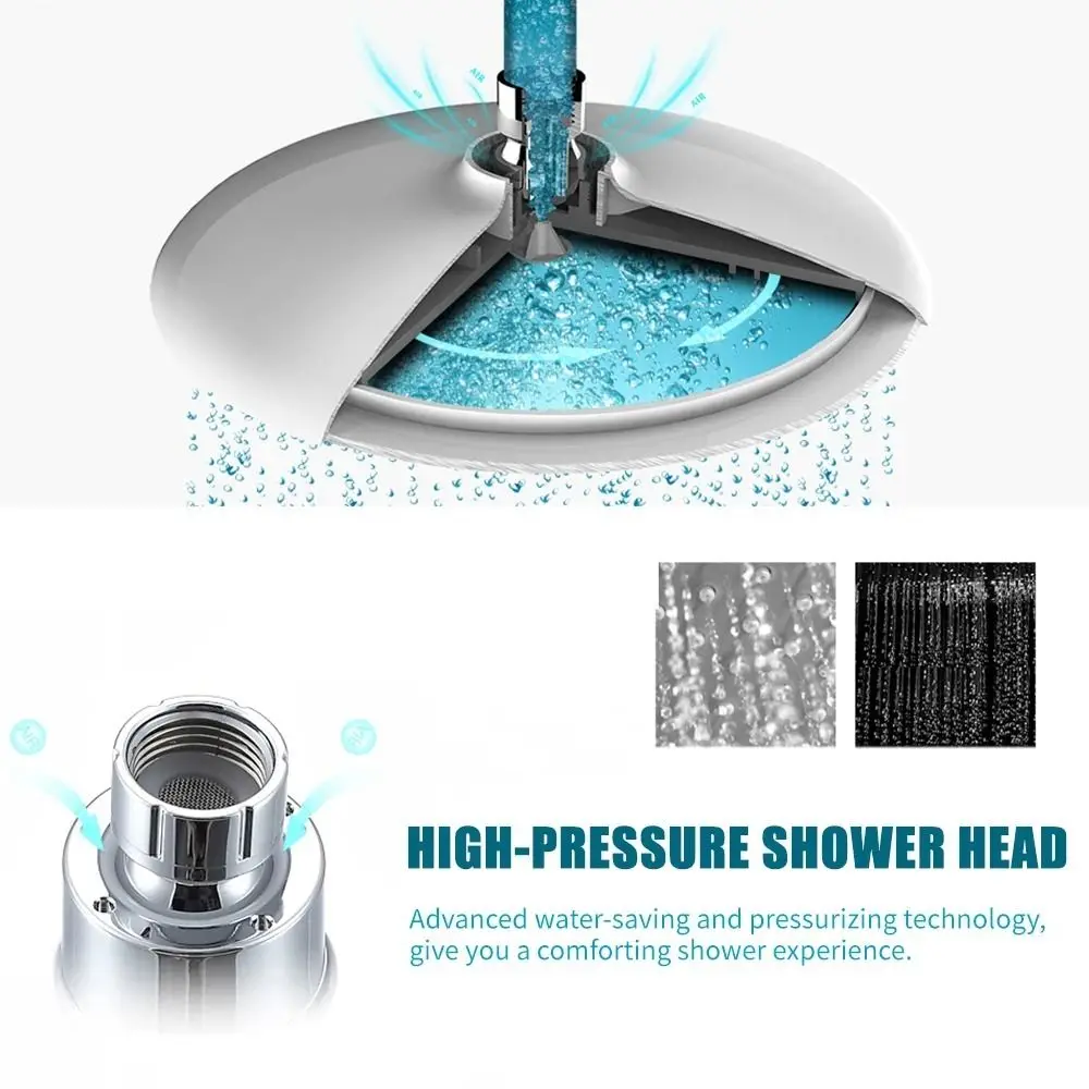 

8 Inch Round Round Shower Head Premium Material Chrome Plated Finish Chrome Plated Shower Head Corrosion Resistance