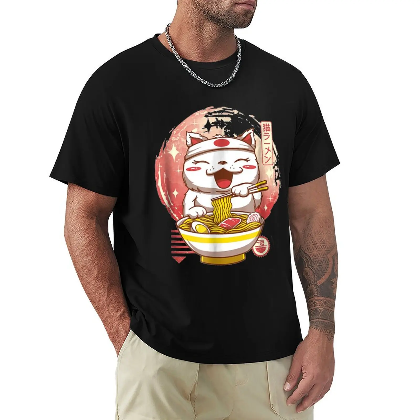 Kawaii Anime Ca Japanese Ramen Noodles Gift T-Shirt Plus Size Street Style Tee