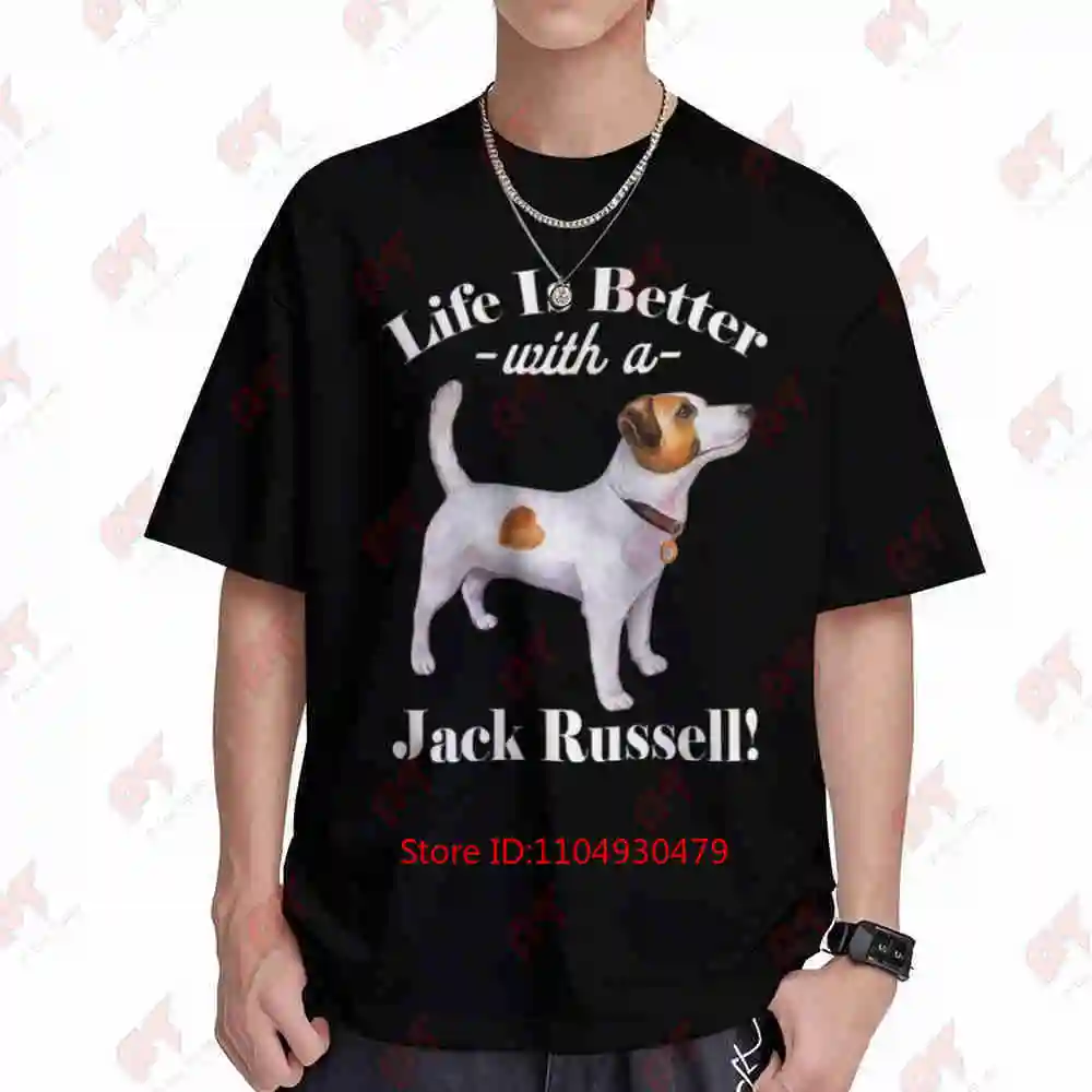 Jack Russell Terrier Dog Lover Short Sleeve Tee 100% Cotton T-Shirt