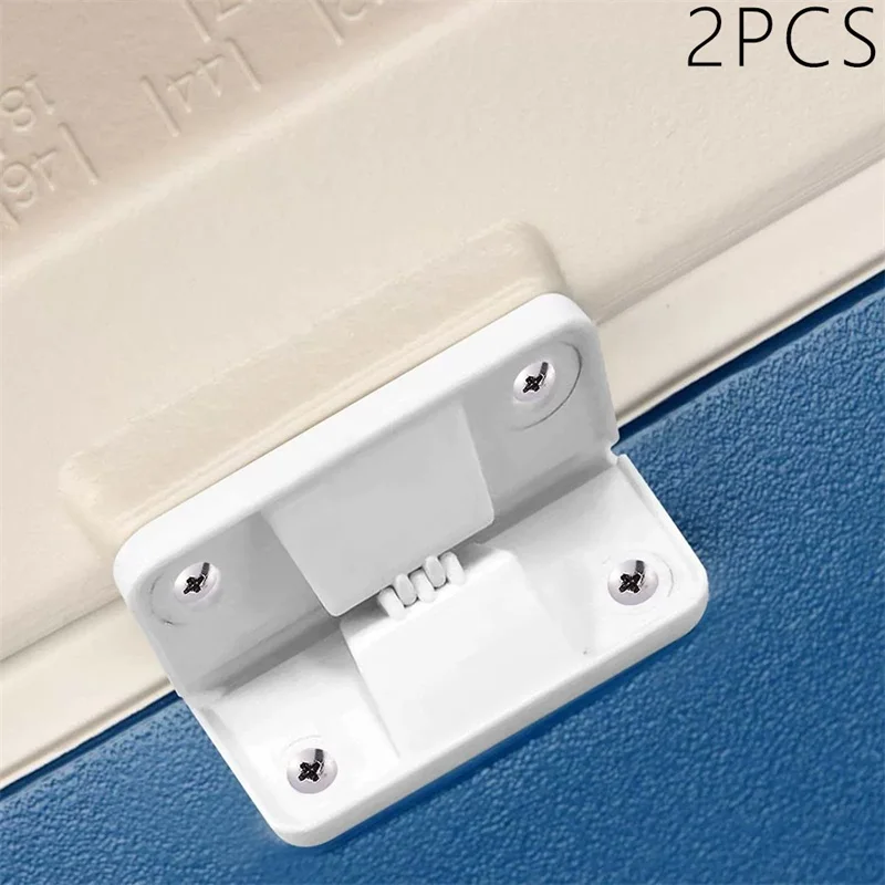 2pcs White Replacement Plastic Hinges with Mounting Screws Set for Cooler Hinges Wooden Box Gifts Box Hardware Accessories