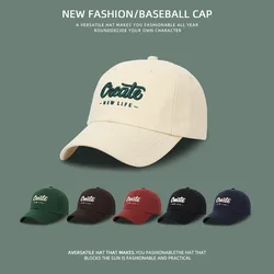 Outdoor Sports Hat For Women Simple All-Matching Face Small Embroidery Letter Cap Wide Eaves Deep Top Sunshade Baseball Cap For