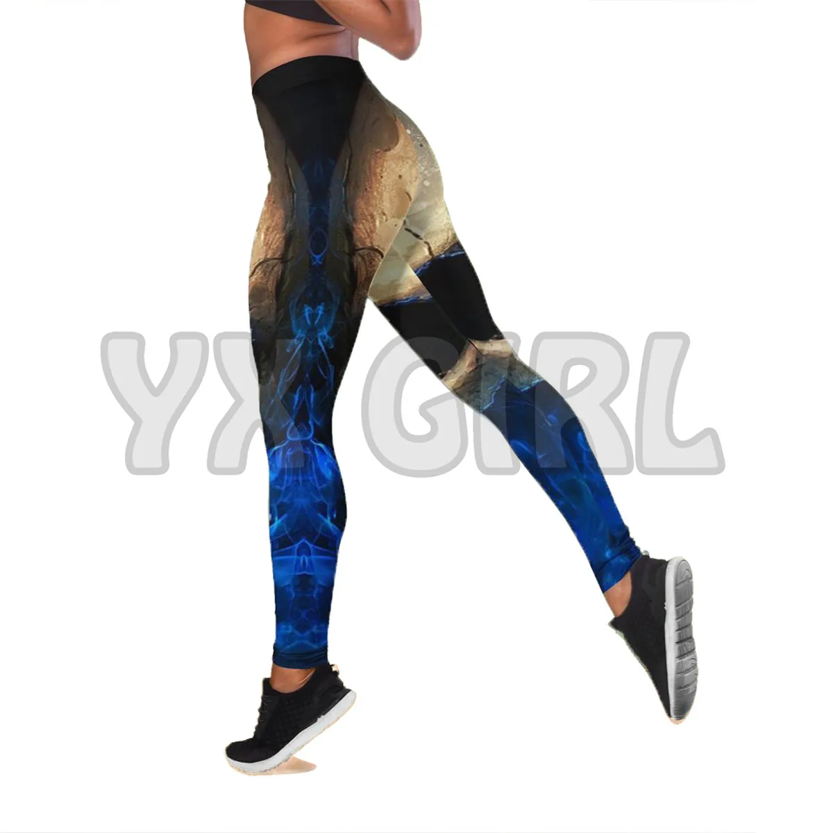 Crazy Skull  3D Printed Tank Top+Legging Combo Outfit Yoga Fitness Legging Women