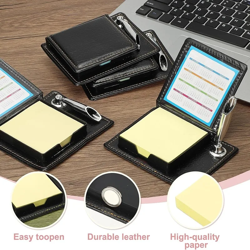 Black PU Loose Leaf Binder Journal Notebook Diary Cover Ring Planners Organizer Easy Carrying Agenda