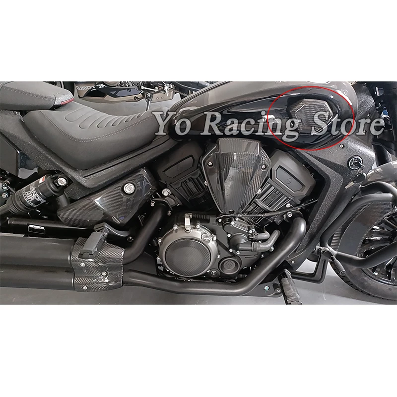 Slip On A Pair For Benda BD500 BD500Pro BD500Ultra Motorcycle Carbon Fiber Cover Left & Right Side Guar Fuel Tank Air Cap Trim