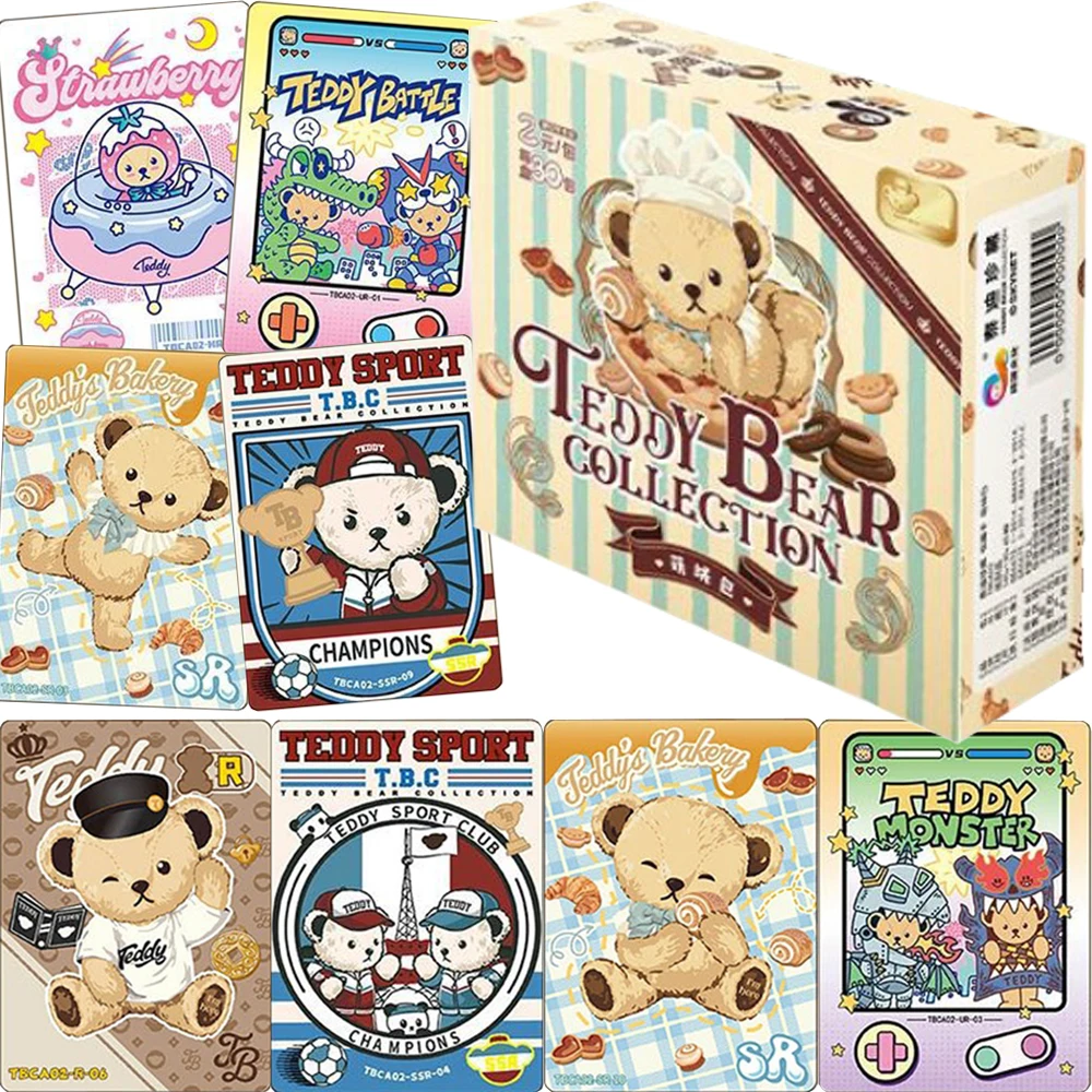 Official Teddy Bear Cartoon IP Collection Cards Cute Warm and Healing Trendy Star Unique Fun Creative Peripheral Cards Kid Gift
