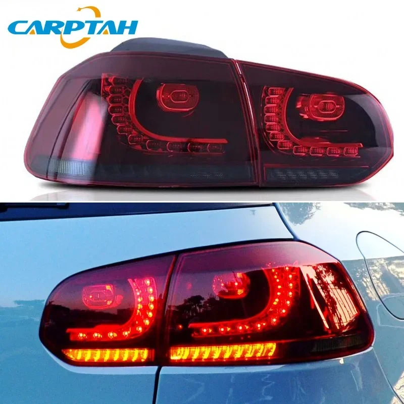 

Для Volkswagen VW Golf 6 2009-2013 MK6 R20 светодиодный автомобильный задний фонарь задние противотуманные фары динамический указатель поворота стоп-сигнал заднего хода