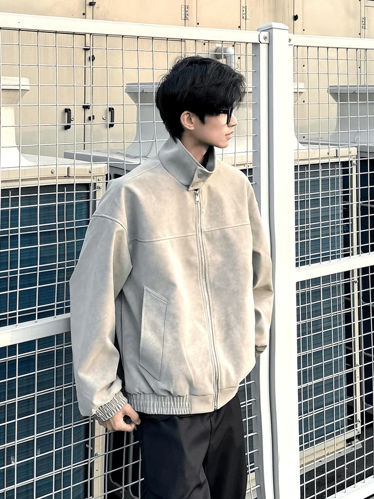 

Мужская окрашенная куртка Cleanfit в американском стиле ретро, окрашенная в винтажном стиле, крутая молодежная куртка с ветрозащитной застежкой-молнией